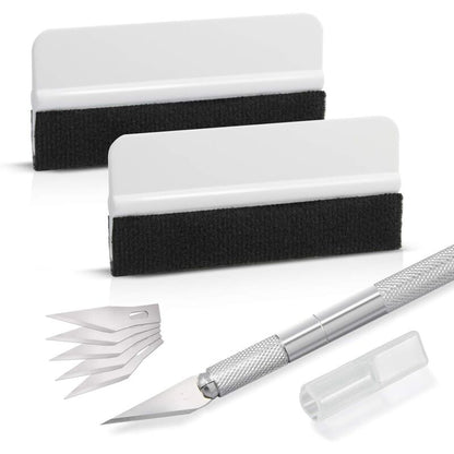 Car Accessories Squeegee Kit, With Felt Squeegee, Hobby Knife For Application Or Scraping With Cutter And V1188-MS-227-1416