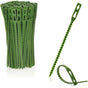 200X Green Plastic Plant Binder - Stabilize Plants - Plant Clips - Plant Stake Clip (13 Cm) V1188-MS-227-1417