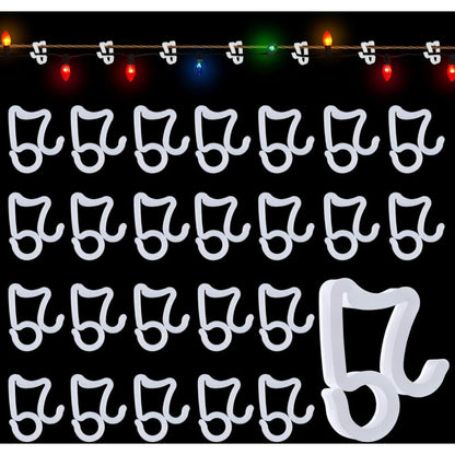 100 pcs Gutter Hooks, Outdoor String Lights Clips, Gutter Garland Hooks, Gutter Hooks For Christmas V1188-MS-227-1424
