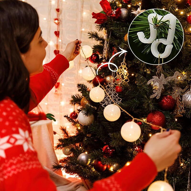 100 pcs Gutter Hooks, Outdoor String Lights Clips, Gutter Garland Hooks, Gutter Hooks For Christmas V1188-MS-227-1424