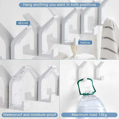 Self Adhesive Hooks Aluminum Wall Hook Waterproof Bathroom Towel And RObe Hooks For Kitchen Bathroom Closets V1188-MS-227-1431