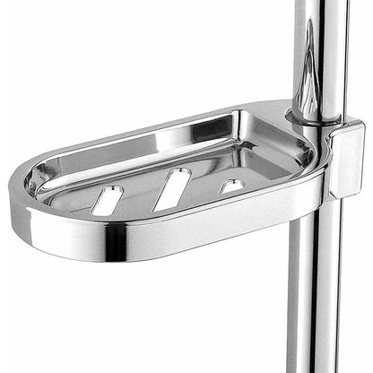Shower Soap Tool, Abs Soap Dish Soap Holder Clip-On Tray Adjustable Flat Rail Practical Bathroom Gadget V1188-MS-227-1432