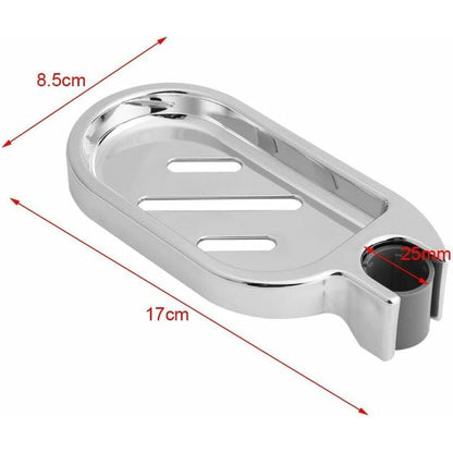 Shower Soap Tool, Abs Soap Dish Soap Holder Clip-On Tray Adjustable Flat Rail Practical Bathroom Gadget V1188-MS-227-1432