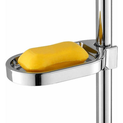 Shower Soap Tool, Abs Soap Dish Soap Holder Clip-On Tray Adjustable Flat Rail Practical Bathroom Gadget V1188-MS-227-1432
