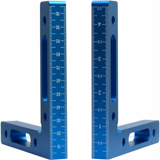 2 pcs 90 Degree Positioning Brackets Aluminum Alloy Square 12 X 12Cm Right Angle Clamps 90 degrees L Type V1188-MS-227-1442