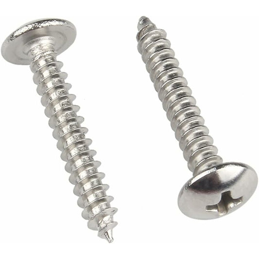 M4 X 25Mm 40 pcs ROund Head Wood Screws 304 Stainless Steel Cross Recessed Mushroom Head Self Tapping Screws V1188-MS-227-1444