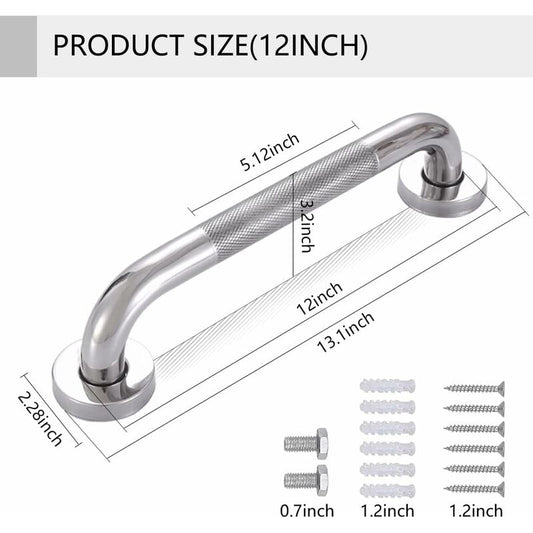 Bathroom Grab Bar, Sus 304 Stainless Steel Bathtub Handle With Non-Slip Grip, Toilet Grab Bar For V1188-MS-227-1445