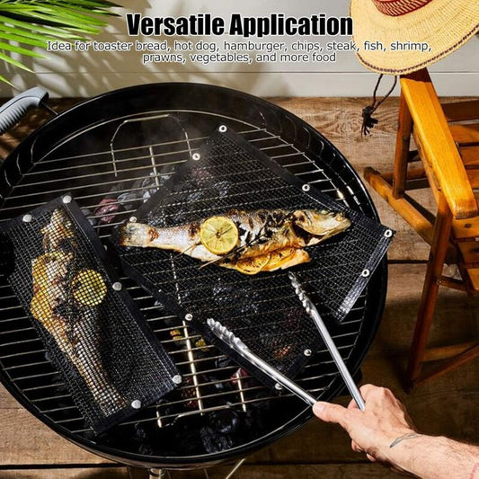 Bbq Grilling Bags, Reusable Grilling Bag Outdoor Cooking Pouch For Meat, Fish, Vegetables, 27X22Cm V1188-MS-227-1448