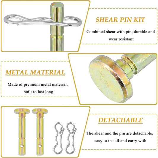 10 pcs Shear Pins, Replacement Cotter Pins, Replacement Shear Pin, For Spare Parts, Snow Blower Replacement V1188-MS-227-1460