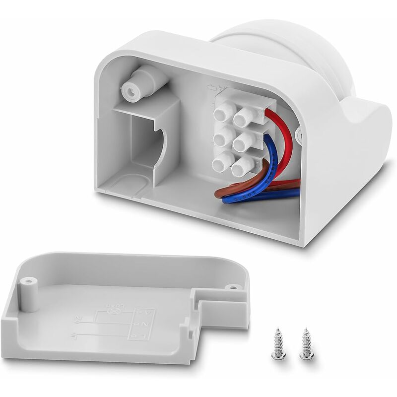 1X Infrared Motion Detector Surface Wall Mount Indoor Outdoor Splashproof 180 degrees Tiltable Working Area V1188-MS-227-1462