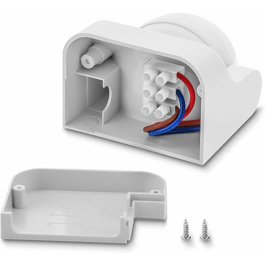 1X Infrared Motion Detector Surface Wall Mount Indoor Outdoor Splashproof 180 degrees Tiltable Working Area V1188-MS-227-1462