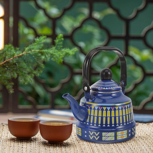 Enamel Water Kettle 1.1L Enamel Teapots Vintage Stovetop Kettles Large Capacity Coffee Pots Boiling Kettle V1188-MS-227-1465