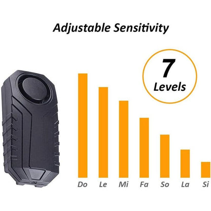Wireless Motorcycle/Bike Security Anti-Theft Alarm With Remote Control, Ip55 Waterproof, 113 Db Super Loud V1188-MS-227-1466