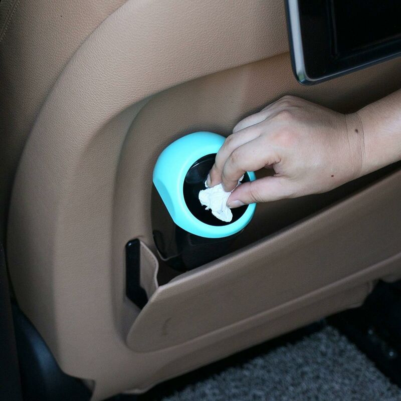 Mini Car Trash Can Plastic Waste Bin 16X8Cm Garbage Can Storage Container For Car V1188-MS-227-1467