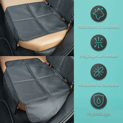 Car Seat Protector - For Car Seat - Premium Rear Seat Protector For Children - Isofix Compatible (Black) V1188-MS-227-1473