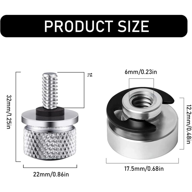 Motorcycle Seat Mounting Bolt Nuts Set 1 Set Seat Mounting Bolt Motorcycle Aluminum Saddle With Thread For V1188-MS-227-1478