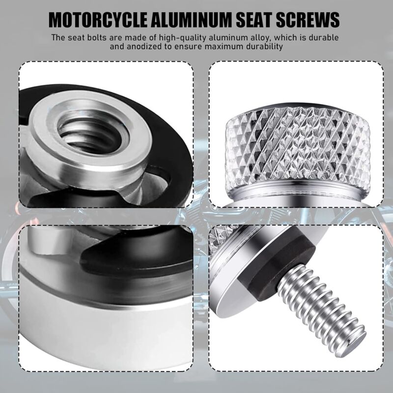 Motorcycle Seat Mounting Bolt Nuts Set 1 Set Seat Mounting Bolt Motorcycle Aluminum Saddle With Thread For V1188-MS-227-1478