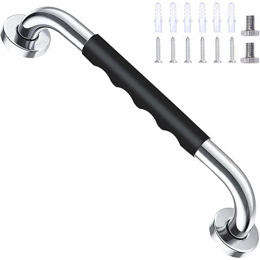 Black Safety Bathtub 40Cm, Non-Slip, Wall-Mounted Stainless Steel Grab Bar, For Bathroom Toilet Handle For V1188-MS-227-1480