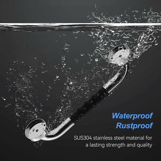 Black Safety Bathtub 40Cm, Non-Slip, Wall-Mounted Stainless Steel Grab Bar, For Bathroom Toilet Handle For V1188-MS-227-1480
