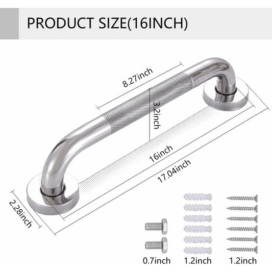 Bathroom Grab Bar, Sus 304 Stainless Steel Bathtub Handle With Non-Slip Grip, Toilet Grab Bar For V1188-MS-227-1481