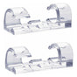 60 Pack Clear Cable Clips, Strong Self-Adhesive Cable Holder, Durable Plastic Cord Management Organizer V1188-MS-227-1485