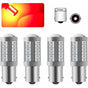 4 X 1156Ba15S LED Bulb Red Super Bright 6000K 5630 33 Smd Backup Light Parking Reverse Position Rear Fog V1188-MS-227-1488