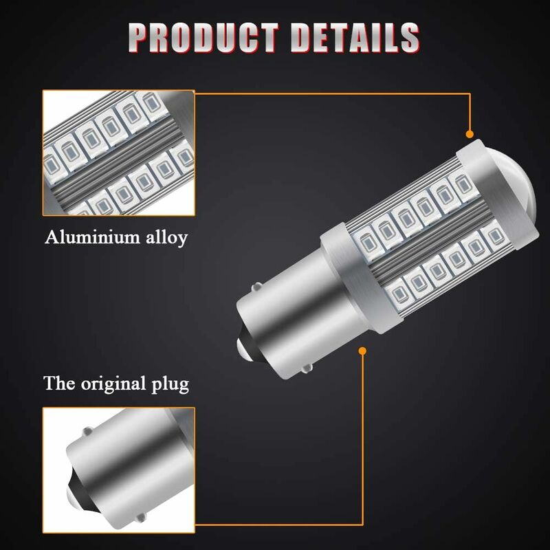 4 X 1156Ba15S LED Bulb Red Super Bright 6000K 5630 33 Smd Backup Light Parking Reverse Position Rear Fog V1188-MS-227-1488
