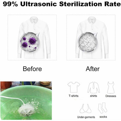 Mini Portable Ultrasonic Dirt Remover Washing Machine Usb Cable For Travel Home Business Trip V1188-MS-227-1490