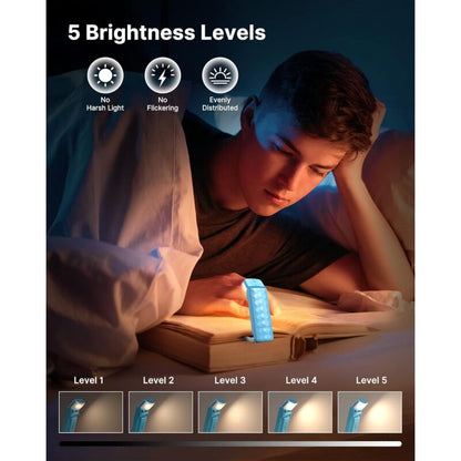 Rechargeable Book Light, Portable Book Light For Reading, 3 Color Temperatures And 5 Brightness Levels, Gift V1188-MS-227-1492
