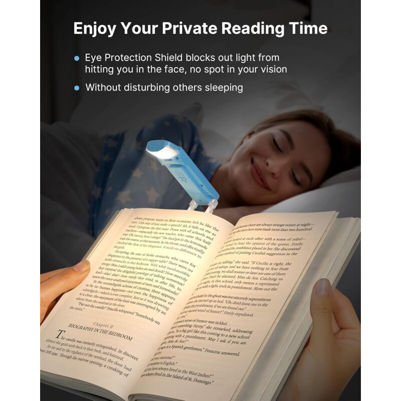 Rechargeable Book Light, Portable Book Light For Reading, 3 Color Temperatures And 5 Brightness Levels, Gift V1188-MS-227-1492