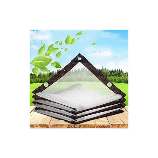 Transparent Waterproof Tarpaulin With Eyelets - For Garden Furniture - Outdoor Use - Rainproof - Plant V1188-MS-227-1493