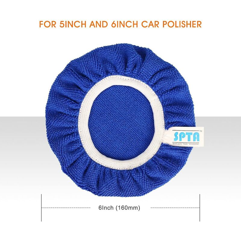5 pcs (125-150Mm) Buffing Bonnets Microfiber Polishing Bonnets Set Polishing Buffing Bonnets Electric Bonnets V1188-MS-227-1499