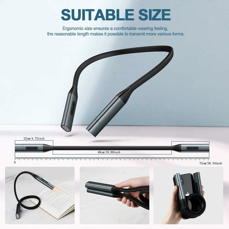 Reading Light, Usb Rechargeable Eye Care Night Light, Hug Light 3 Brightness Modes, 360 degrees Flexible Book V1188-MS-227-1501