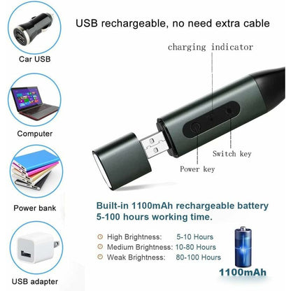 Reading Light, Usb Rechargeable Eye Care Night Light, Hug Light 3 Brightness Modes, 360 degrees Flexible Book V1188-MS-227-1501