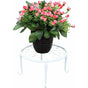 9" Rust Resistant Wrought Iron Metal Plant Pot Stand White V1188-MS-227-1502