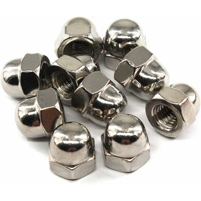 M6 Acorn Cap Nut Hex Nut Set 304 Stainless Steel (30 pcs) V1188-MS-227-1508