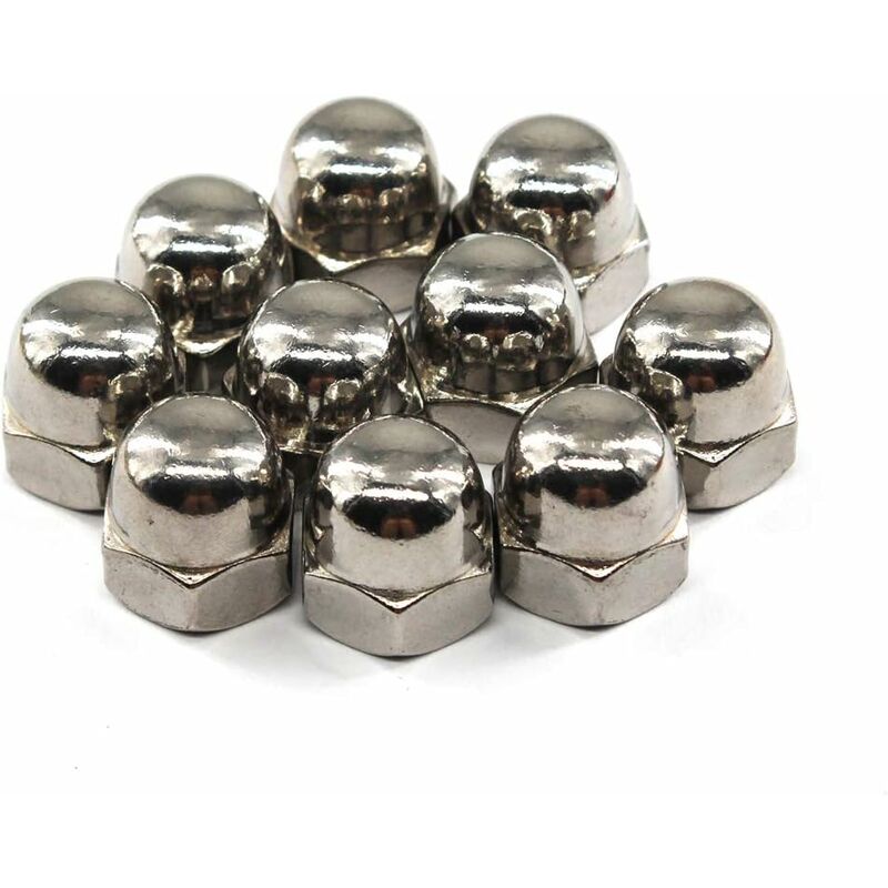 M6 Acorn Cap Nut Hex Nut Set 304 Stainless Steel (30 pcs) V1188-MS-227-1508