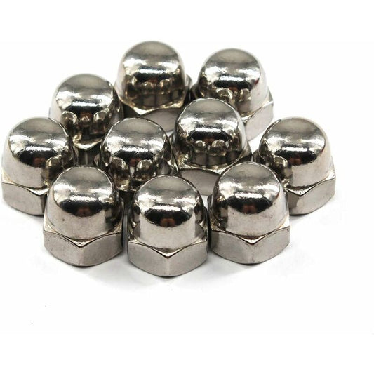 M6 Acorn Cap Nut Hex Nut Set 304 Stainless Steel (30 pcs) V1188-MS-227-1508