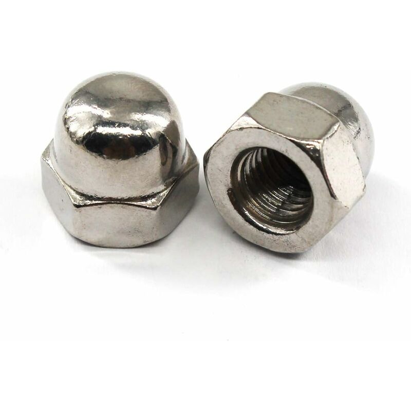 M6 Acorn Cap Nut Hex Nut Set 304 Stainless Steel (30 pcs) V1188-MS-227-1508
