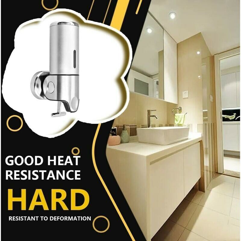 Wall Mounted Soap Dispenser - Manual Soap Dispenser For Kitchen, Bathroom, Shampoo, Shower Gel (500Ml) V1188-MS-227-1510