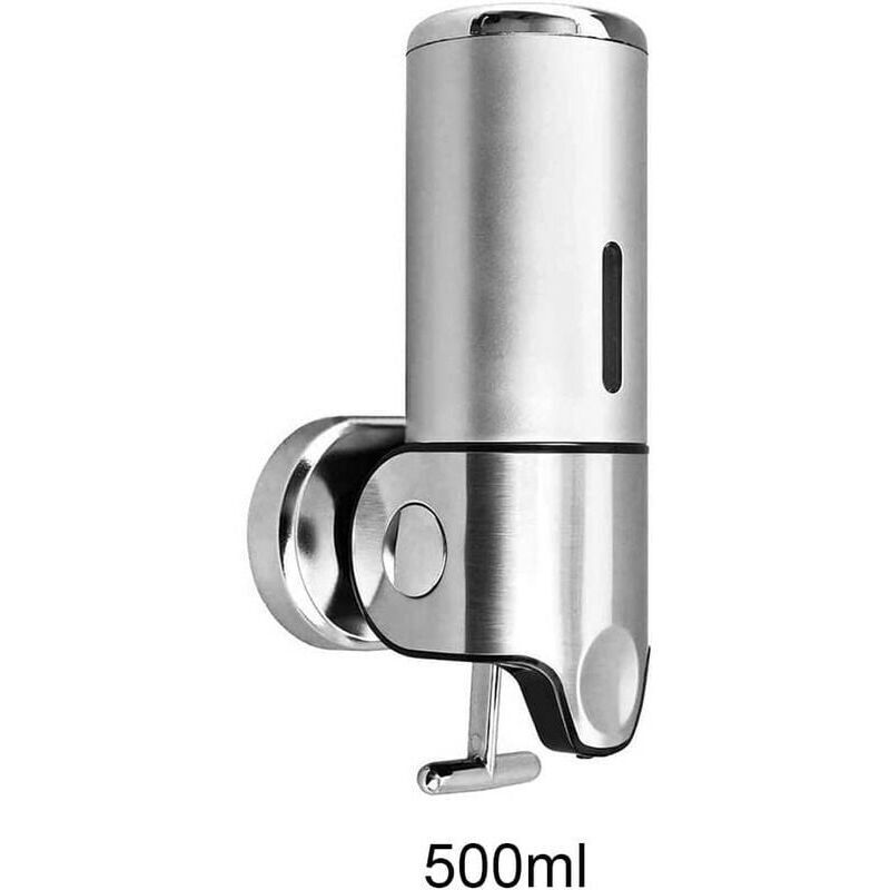 Wall Mounted Soap Dispenser - Manual Soap Dispenser For Kitchen, Bathroom, Shampoo, Shower Gel (500Ml) V1188-MS-227-1510