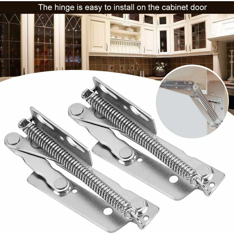 2 pcs Durable Steel Folding Support Hinges For Cupboard, Wardrobe, Cabinet, Door V1188-MS-227-1512