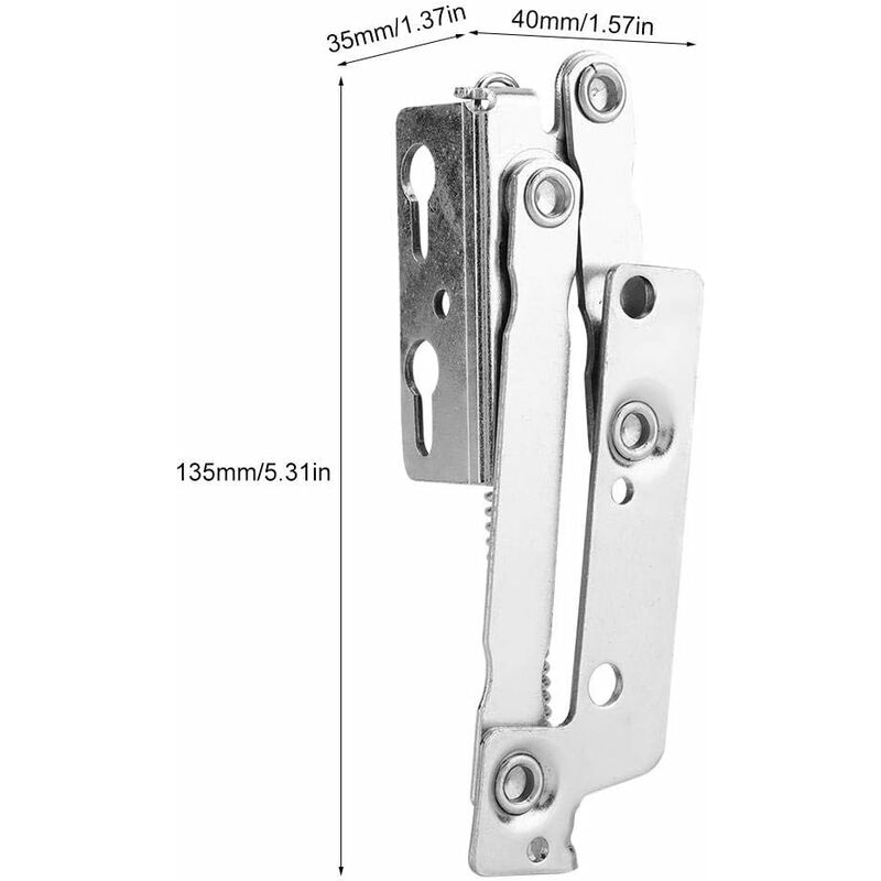 2 pcs Durable Steel Folding Support Hinges For Cupboard, Wardrobe, Cabinet, Door V1188-MS-227-1512
