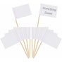 Toothpick Flags Empty White Cheese Markers Labels White For Party Cake Cheeseplate Food Appetizers(100 pcs) V1188-MS-227-1514