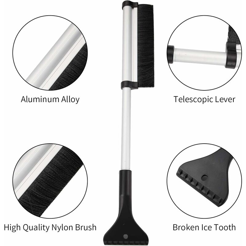 Snow Brush, 2 In 1 Ice Scraper Snow Brush Snow Broom Brush For Car Truck Windshield V1188-MS-227-1515