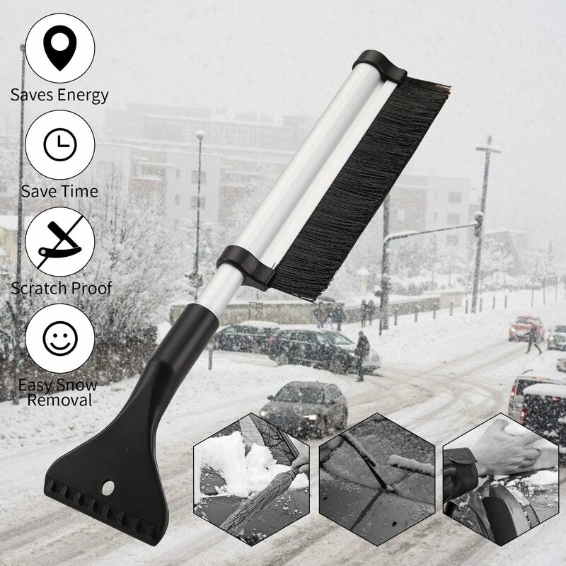 Snow Brush, 2 In 1 Ice Scraper Snow Brush Snow Broom Brush For Car Truck Windshield V1188-MS-227-1515