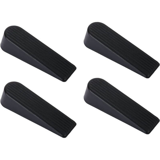 Door Wedge, 4 Pack Rubber Door Stopper Upgrade Door Stop, 100% Silicone, Non-Toxic, No Odor, Black V1188-MS-227-1516