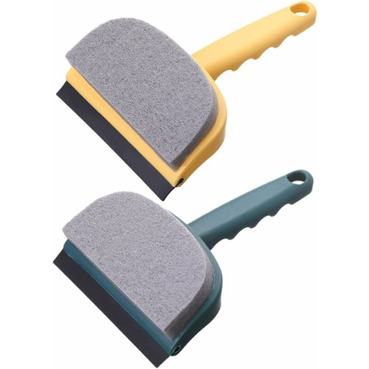 2 pcs Glass Wiper Bath Cleaner Household Floor Cleaners Double-Sided Window Cleaning Sponge Glass Cleaner V1188-MS-227-1518
