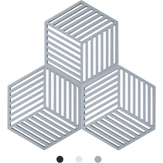 Kitchen Pot Coaster Tapis De Protection En Silicone Teffa (Gris, Raya Hexagonal: 160X138X8Mm) V1188-MS-227-1521