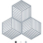Kitchen Pot Coaster Tapis De Protection En Silicone Teffa (Gris, Raya Hexagonal: 160X138X8Mm) V1188-MS-227-1521